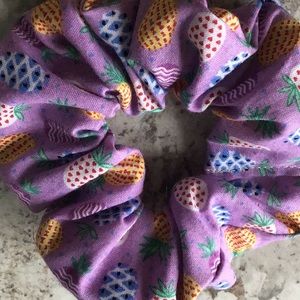 Pineapple Purple lavender lilac Scrunchie fruit